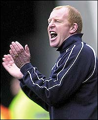 West Brom boss Gary Megson cheers his side's win