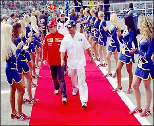 Rubens Barrichello and Juan Pablo Montoya