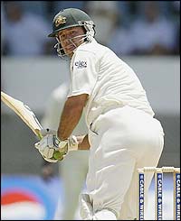 Ricky Ponting watches hits another boundary 