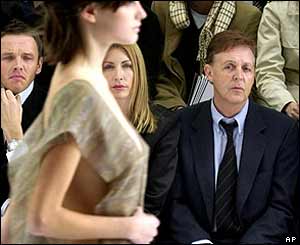 McCartney, pictured at his daughter Stella's fashion show