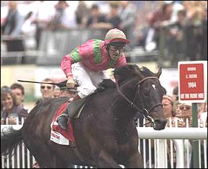 Shaamit, ridden by Michael Hills in 1996