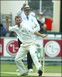 Ray Price celebrates dismissing Marcus Trescothick