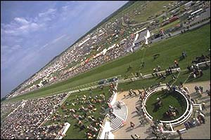 An aerial shot of Epsom