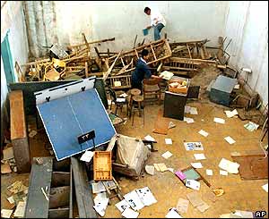 Looted Kirkuk classroom