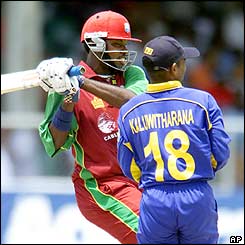 Chris Gayle hits 94 for the West Indies 