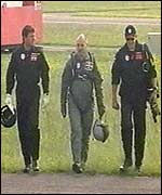 Rob Pittam and flight crew