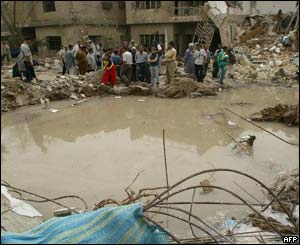 Site of the explosion 