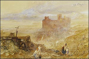 Detail from Harlech Castle, circa 1834