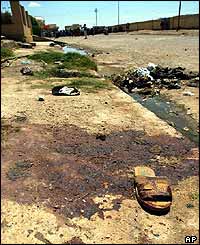 Bloodstain near Falluja primary school