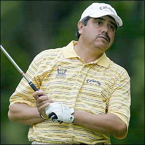 Argentina's Eduardo Romero in action during the second round