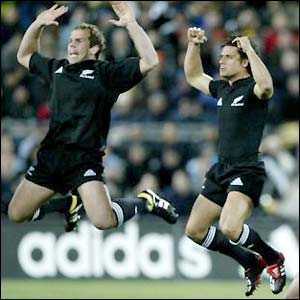 The Kiwis perform the haka