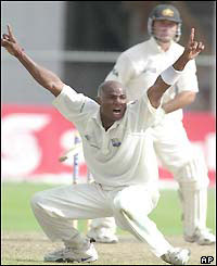 Best's appeal for lbw is denied