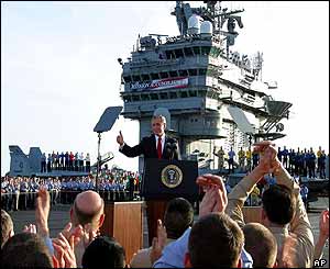 President Bush makes his speech