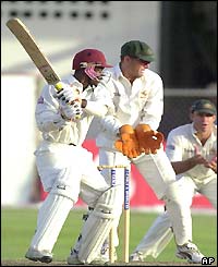 Devon Smith smashes a cut to the boundry