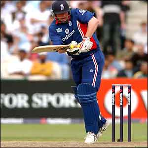 Anthony McGrath in action for England against Pakistan