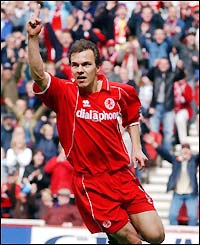 Nemeth puts Boro 3-0 up with his goal