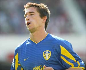 A frustrated looking Harry Kewell minutes before his opening goal