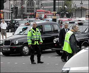 Police move the protesters