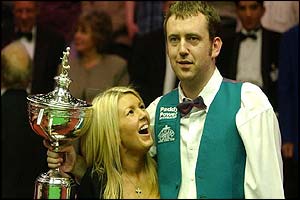 A delighted Williams shares the limelight with his proud girlfriend Joanne