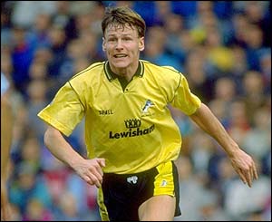 Millwall's Teddy Sheringham in action against West Ham United in the old Division Two