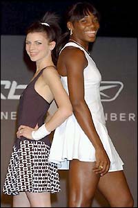 Model Liberty Ross joins Venus Williams on stage