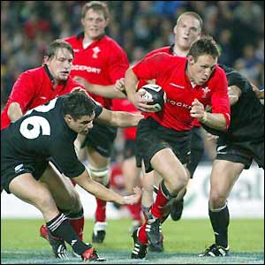 Mark Taylor drives on for Wales