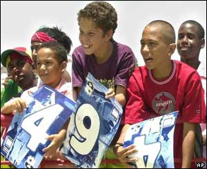 West Indies fans enjoy the day