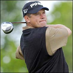 Lee Westwood struggles round the course and manages par