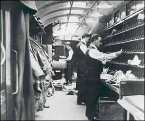 Workers on the mail train