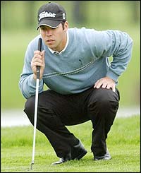 England's Paul Casey lines up a birdie chance