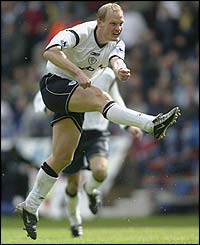 Bolton midfielder Per Frandsen opens the scoring after 10 minutes