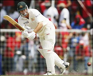 Steve Waugh is the last man in for Australia with a score of 45 not out