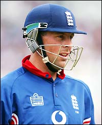 Marcus Trescothick plays a shot behind the wicket
