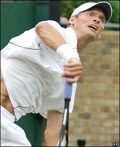 Sjeng Schalken serves to Rainer Schuettler