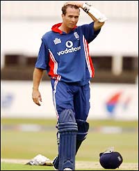 One-day captain Michael Vaughan seems frustrated by England's poor performance