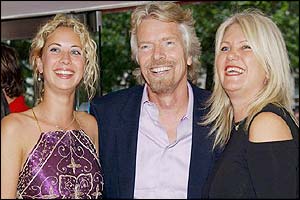 Richard, Joan and Holly Branson