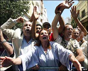 Casablanca residents greet Morocco's King Mohammed VI