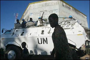 UN peacekeepers in Bunia