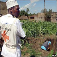 A grave is dug in Bunia