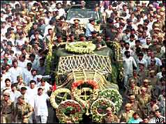 Rajiv Gandhi's funeral procession