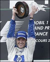 Ralf's win means that he is third in the drivers' championship 