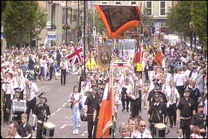 Flute music and marching drums