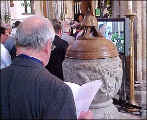 So full was the cathedral, proceedings were also relayed on a series of television screens