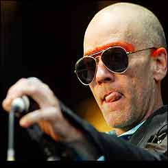 Lead singer of REM Michael Stipe