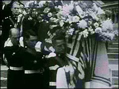 Princess Marina's coffin is carried from St George's Chapel