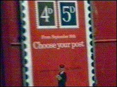 Advert on the side of a post office van