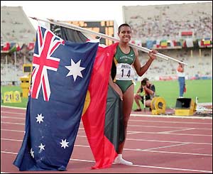 Freeman wins gold at the World Championships in Athens in 1996