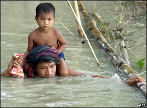 Floods in Chungarbori, India