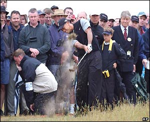 Tiger Woods at the second