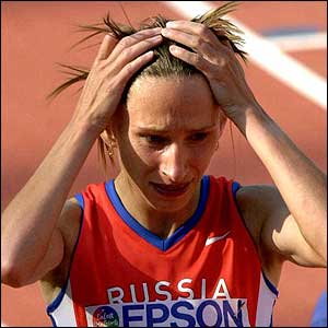 Russian Olga Yegorova was booed on her way to claiming the 5,000m title 
